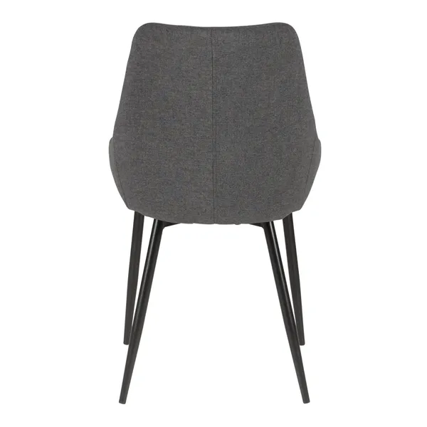 Chaise moderne et tendance en tissus gris foncé pieds métal Bari de la marque Zago