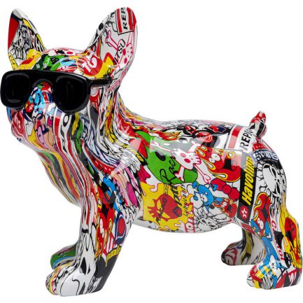 Magnifique figurine décorative style pop art multicolore Comic Dog Glasses de la marque Kare Design