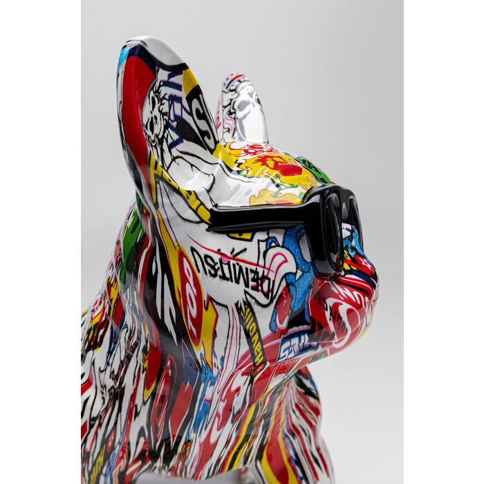 Magnifique figurine décorative style pop art multicolore Comic Dog Glasses de la marque Kare Design