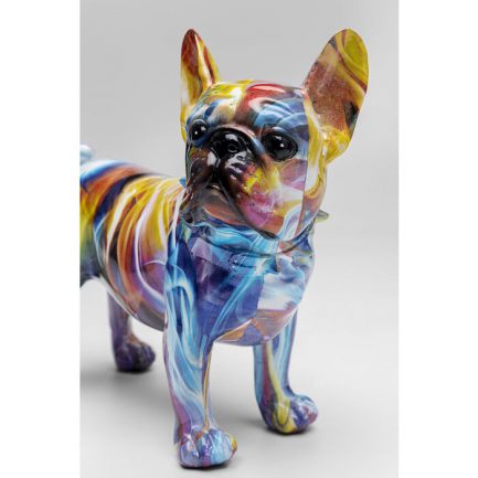 Magnifique figurine décoration bulledog Frenchie Colorful multicolore de la mare Kare Design