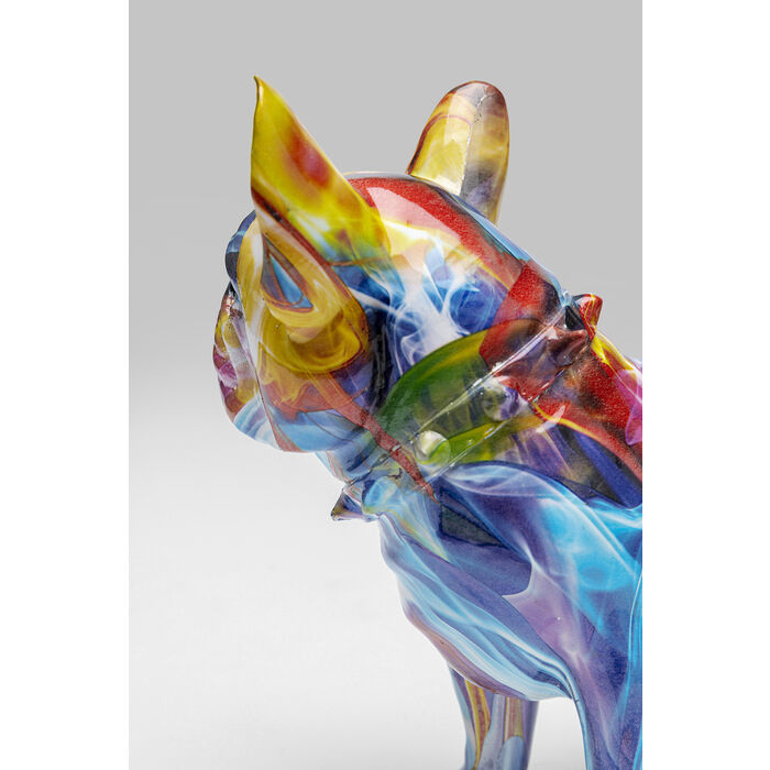 Magnifique figurine décoration bulledog Frenchie Colorful multicolore de la mare Kare Design