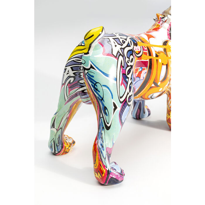 Sublime figurine décorative Graffiti Dog multicolore en polyrésine de la marque Kare Design