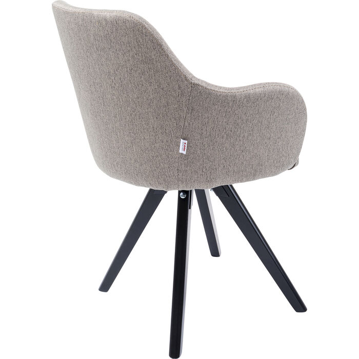 Chaise design et tendance pivotante Lady Loco de couleur taupe de la marque Kare Design