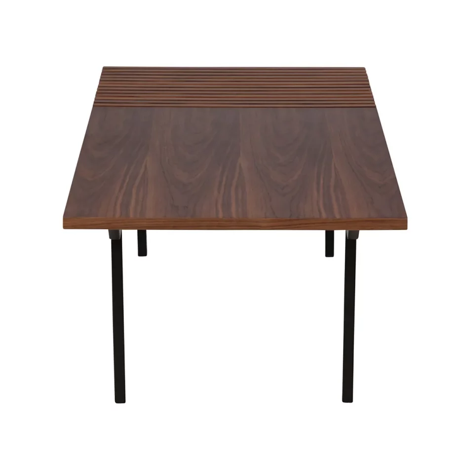Table basse vintage et design placage noyer L.120 cm rectangle Nuance de la marque Zago