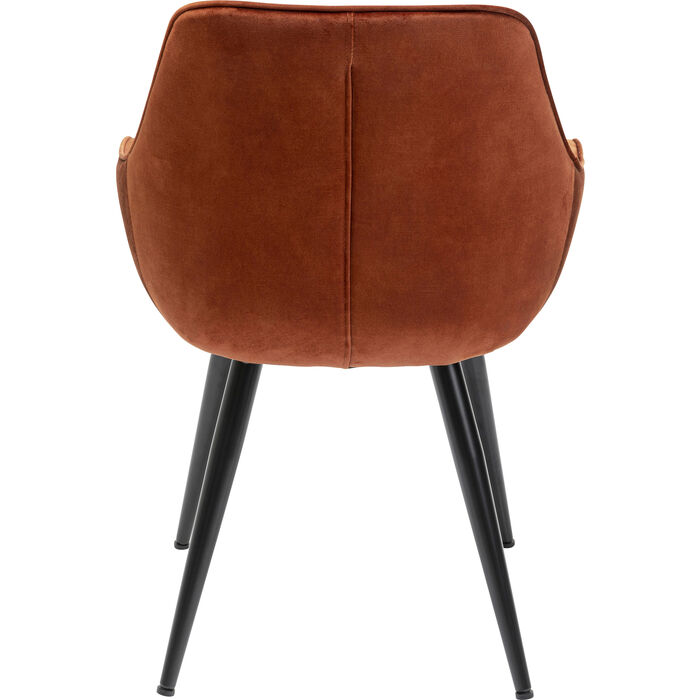 Magnifique chaise tendance style velours avec accoudoir Harry vert de la marque Kare Design
