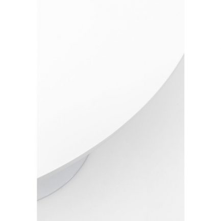 Zoom sur le plateau de la magnifique petite table simple mais tendance ronde blanche Schickeria de la marque Kare Design