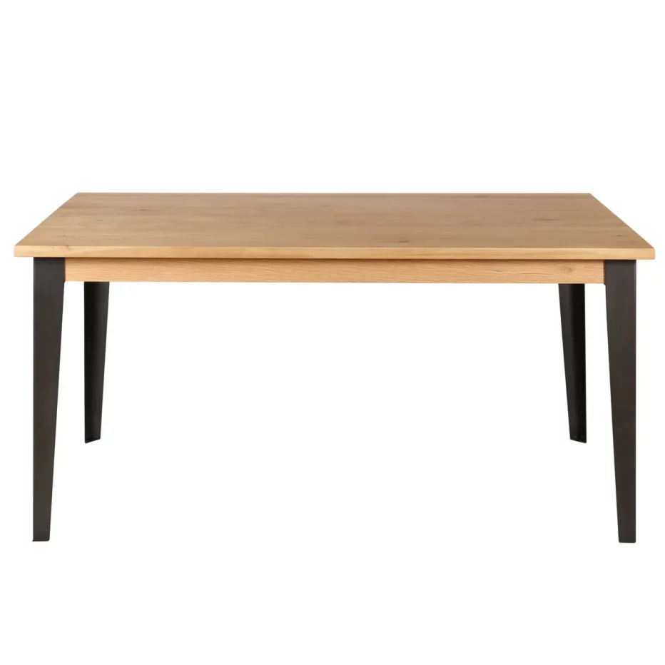 Table rectangulaire tendance et moderne en chêne et métal 160x100 cm Manhattan de la marque Zago