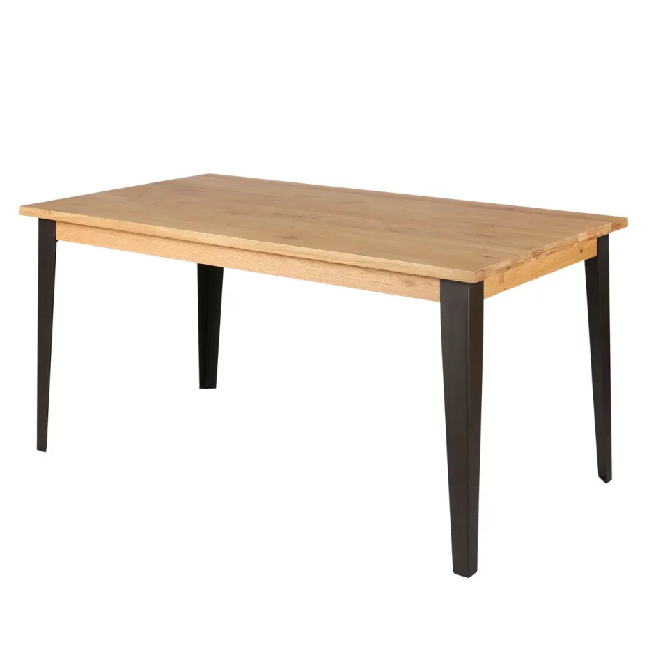 Table rectangulaire tendance et moderne en chêne et métal 160x100 cm Manhattan de la marque Zago