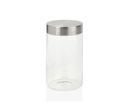 Sublime bocal en verre et en métal pour la cuisine hyper tendance de 1000ml de la marque Andrea vendu par Noosa Home