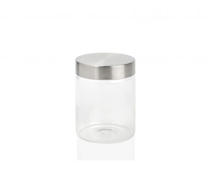 Sublime bocal en verre avec couvercle en métal pour la cuisine de la marque Andrea vendu par Noosa Home
