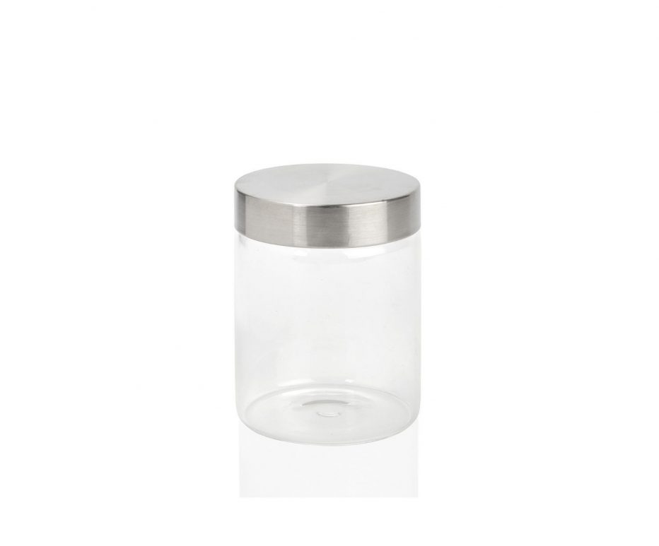 Sublime bocal en verre avec couvercle en métal pour la cuisine de la marque Andrea vendu par Noosa Home