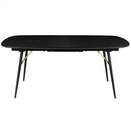 Magnifique table extensible en chêne plaqué noir de la marque Zago