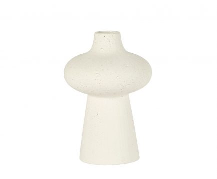 Sublime vase en grès blanc tendance au style scandinave de la marque Andrea vendu par Noosa